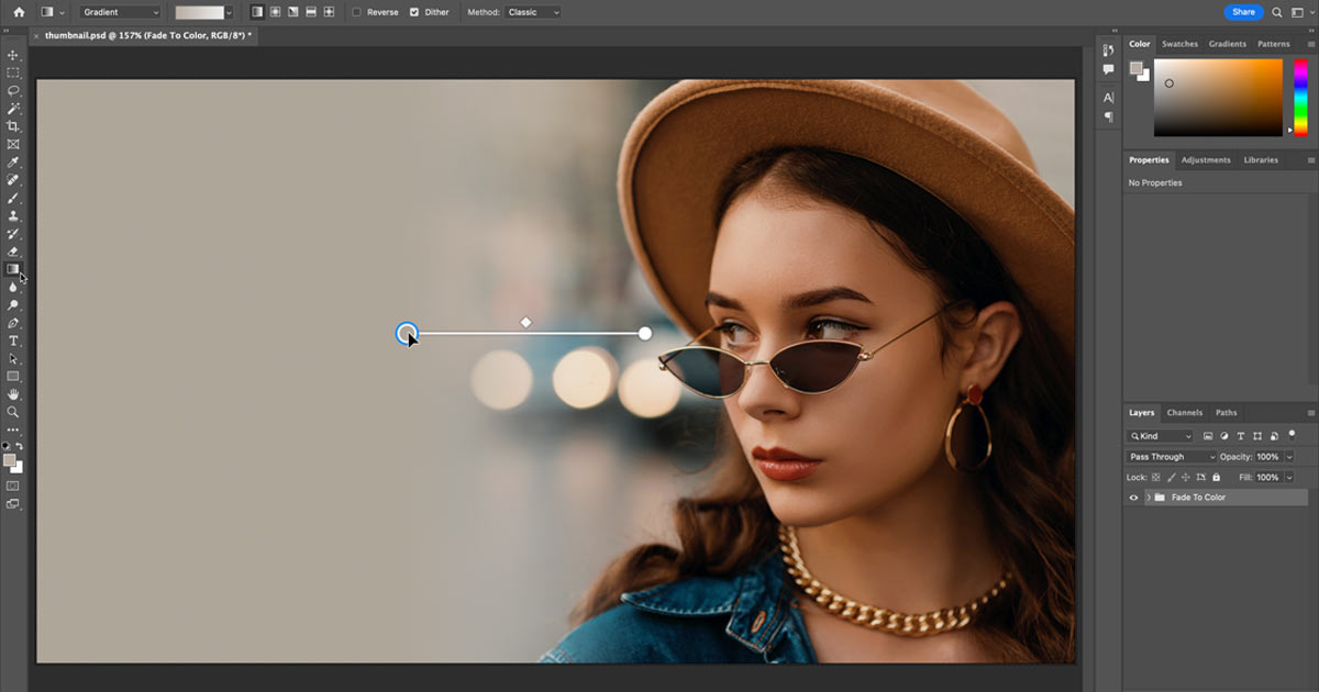 Fade an Image to Color in Photoshop Faster with Live