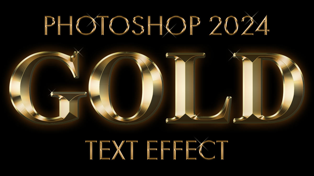 Create a Gold Text Effect in Photoshop 2024