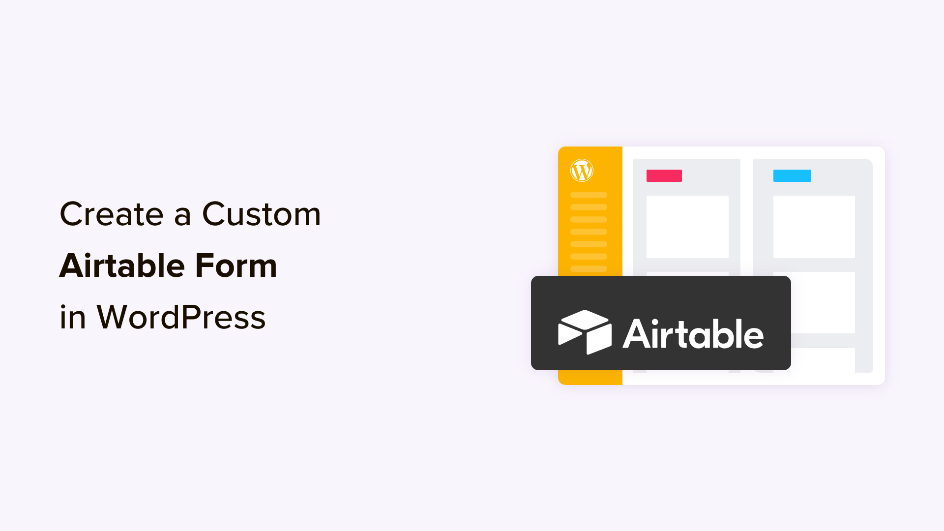 how to create a custom airtable form in wordpress facebook
