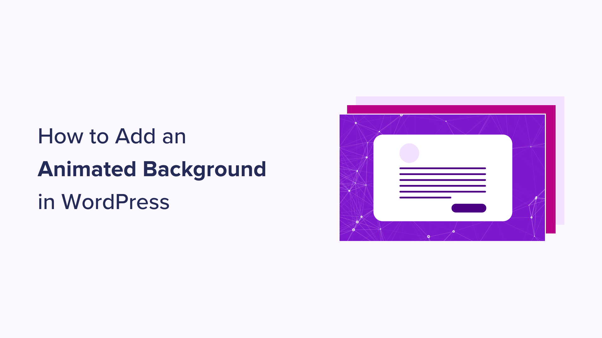 how to add an animated background in wordpress facebook