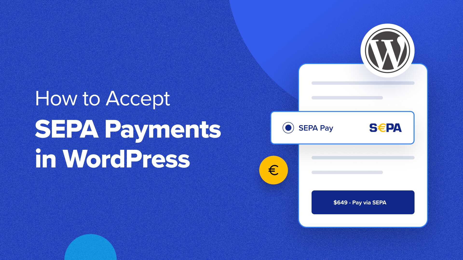 how to accept SEPA payments in WordPress Facebook