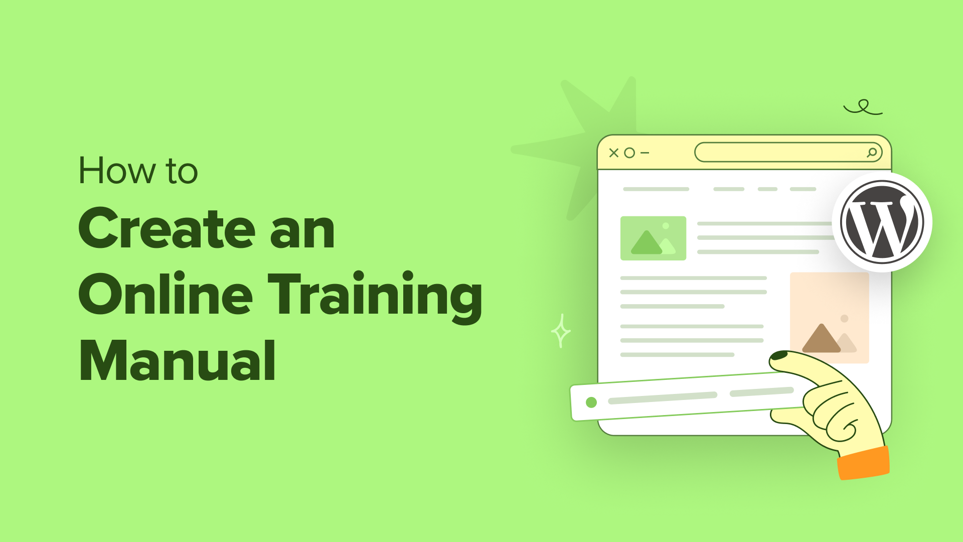 how to create an online training manual in wordpress