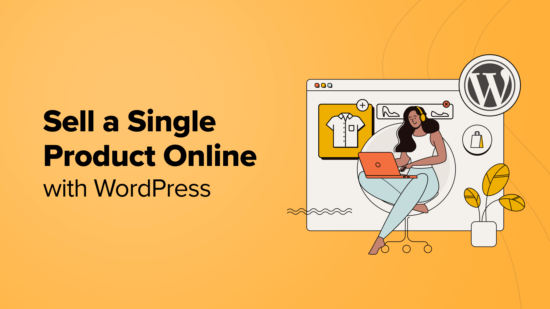 sell a single product online with WordPress