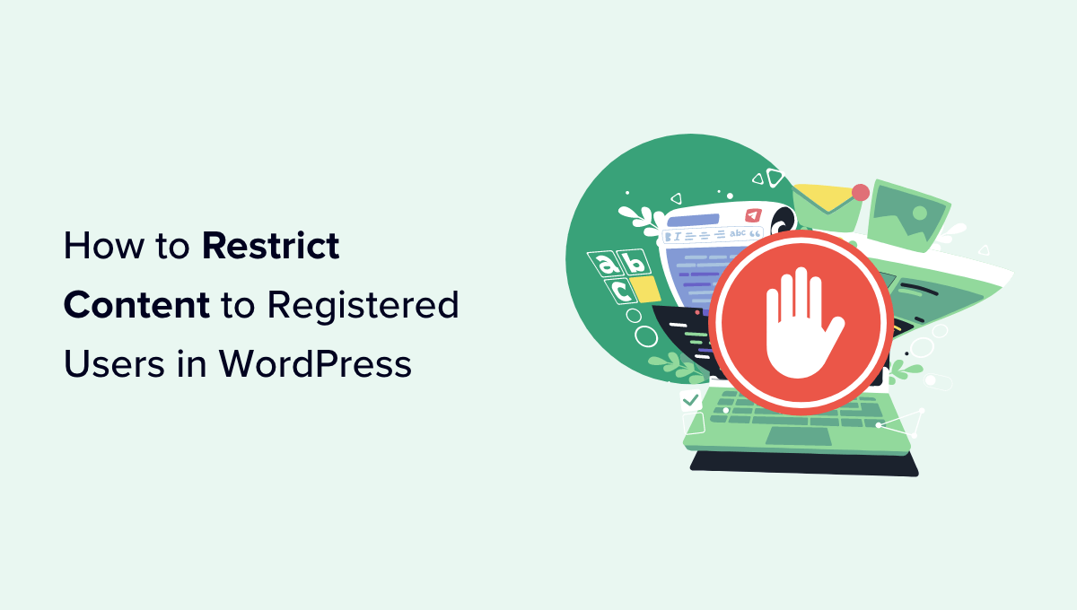 how to restrict content to registered users in wordpress facebook