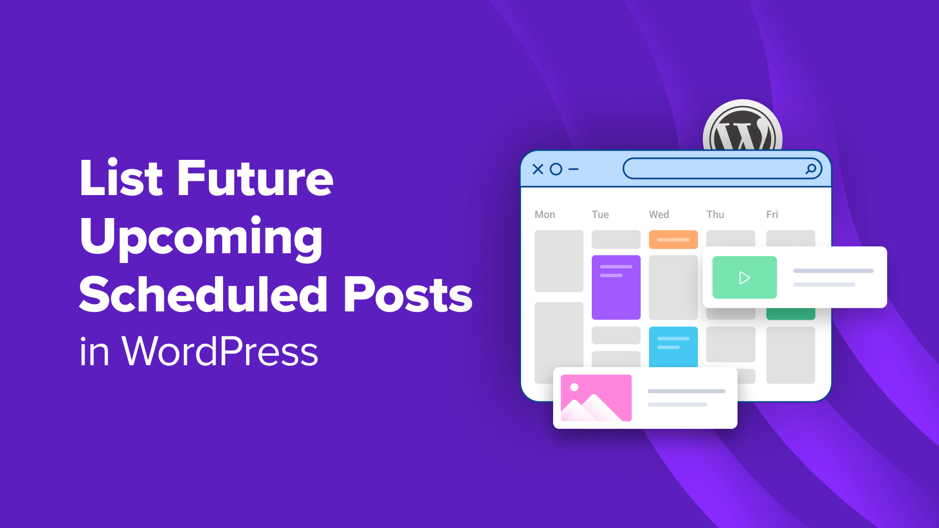 list future upcoming scheduled posts in wordpress facebook