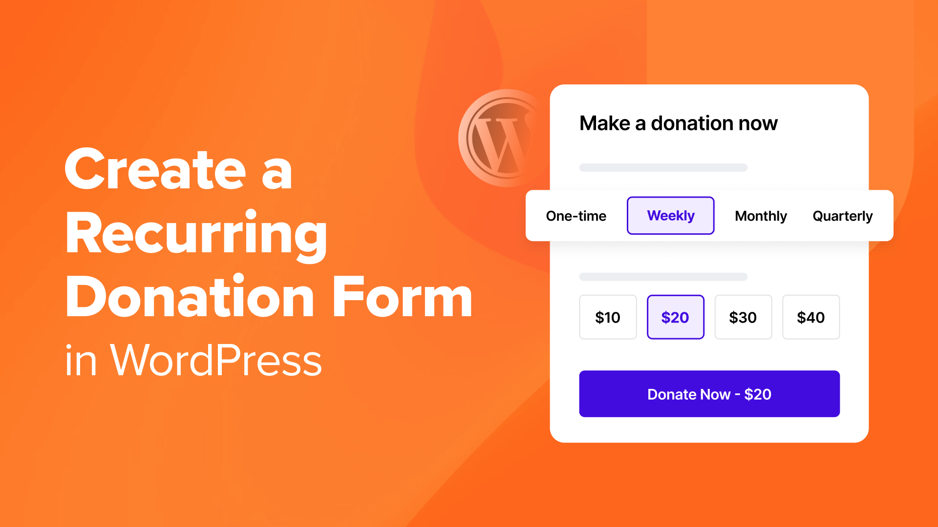 create a recurring donation form facebook