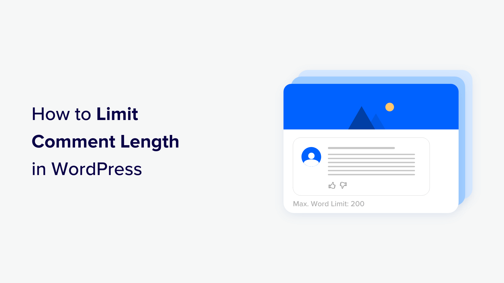 how to limit comment length in wordpress facebook