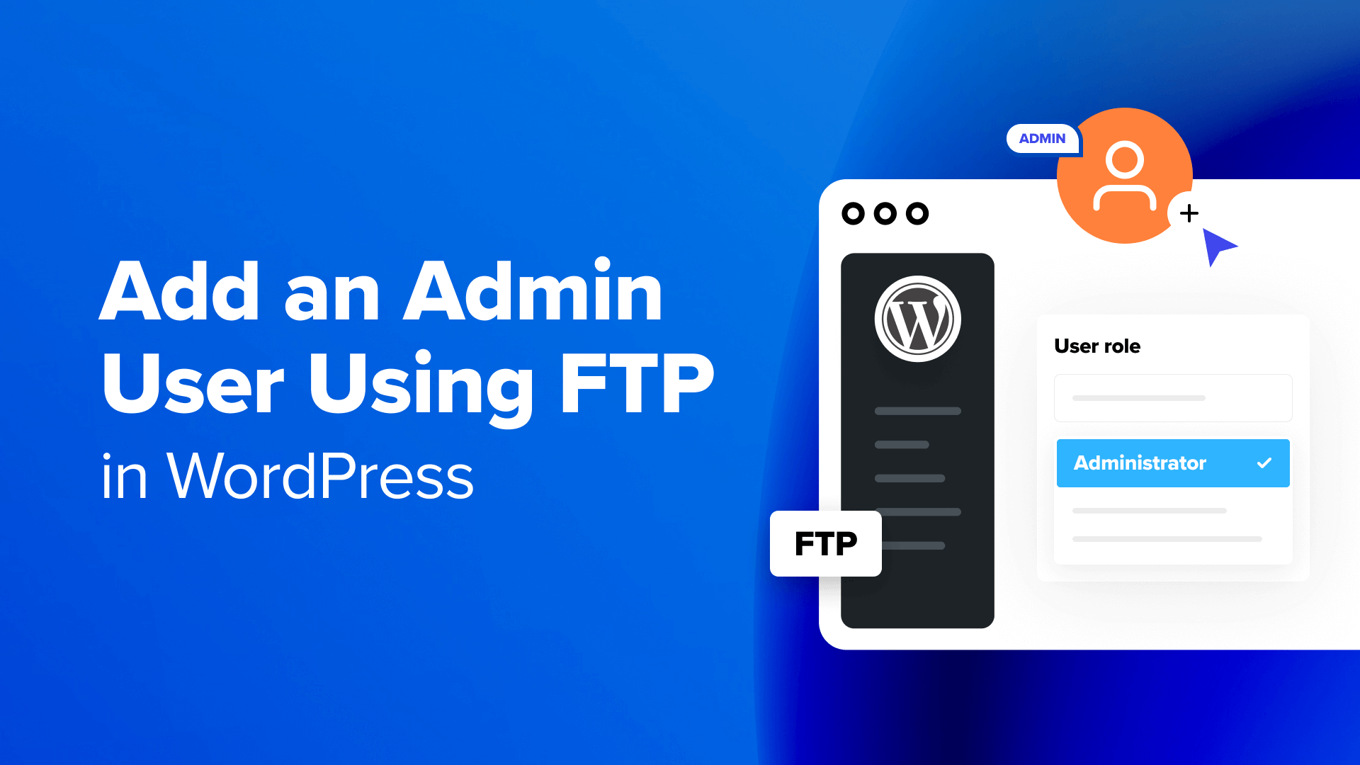 add an admin user using ftp facebook