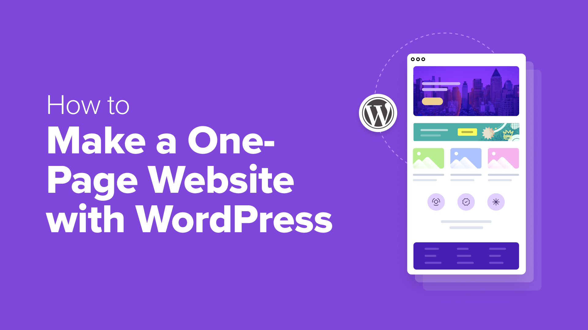 make a one page website with wordpress og